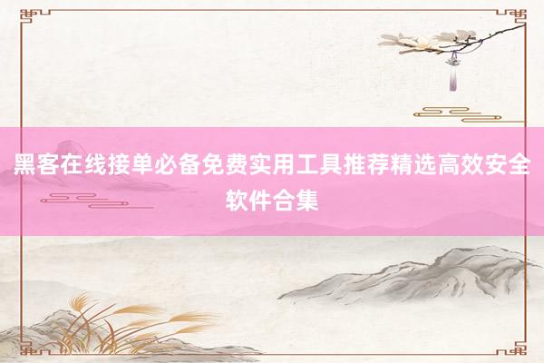 黑客在线接单必备免费实用工具推荐精选高效安全软件合集