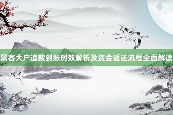 黑客大户追款到账时效解析及资金返还流程全面解读